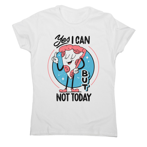 Funny pizza slice women's t-shirt White