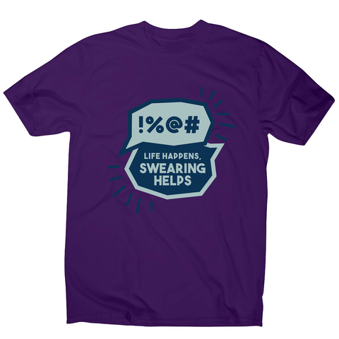 Funny swearing men's t-shirt Purple
