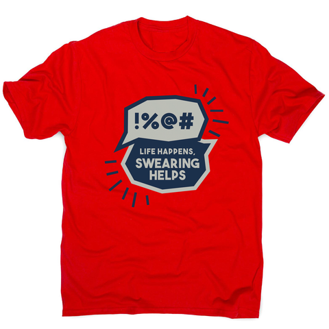 Funny swearing men's t-shirt Red