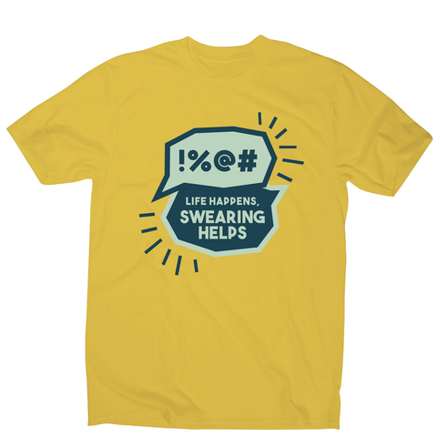 Funny swearing men's t-shirt Yellow