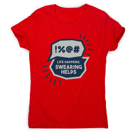 Funny swearing women's t-shirt Red