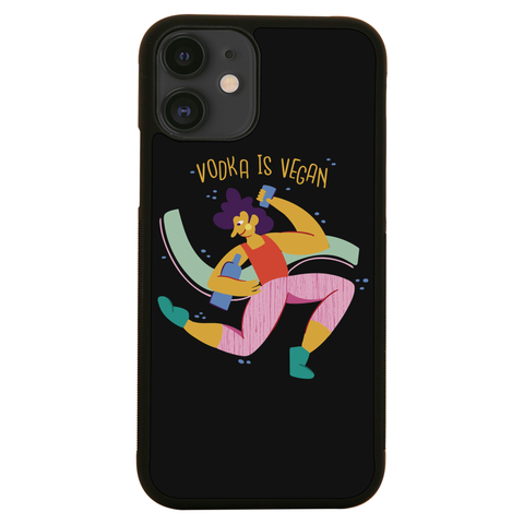 Funny vegan vodka iPhone case iPhone 12 Mini