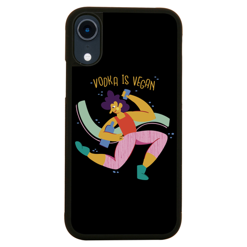Funny vegan vodka iPhone case iPhone XR