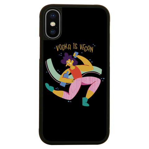 Funny vegan vodka iPhone case iPhone X