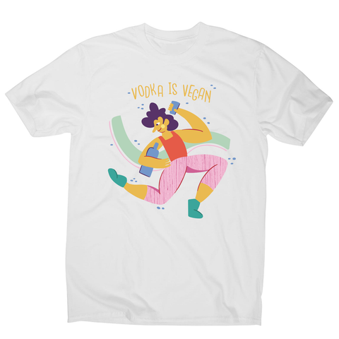 Funny vegan vodka men's t-shirt White