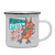 Fxck the system enamel camping mug White