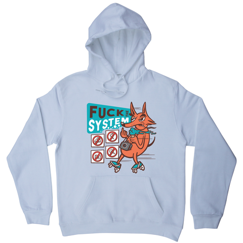 Fxck the system hoodie White