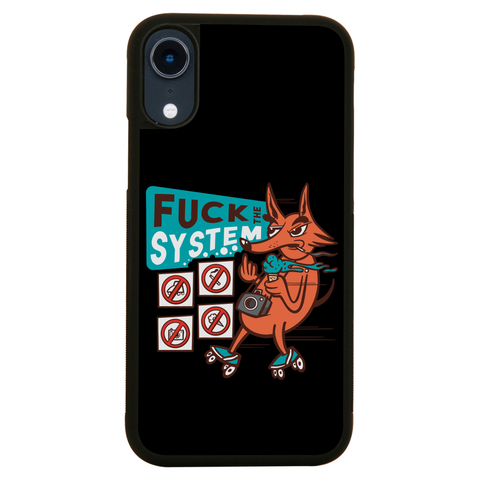 Fxck the system iPhone case iPhone XR