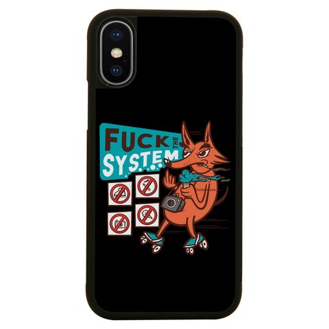 Fxck the system iPhone case iPhone XS