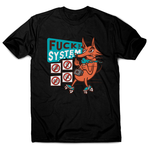 Fxck the system men's t-shirt Black