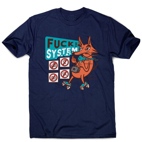 Fxck the system men's t-shirt Navy