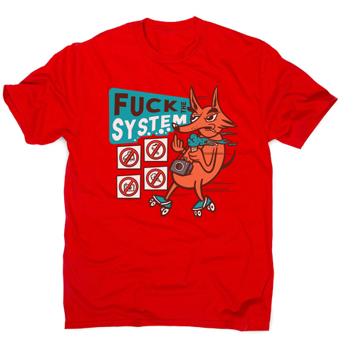 Fxck the system men's t-shirt Red