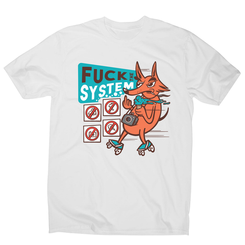 Fxck the system men's t-shirt White