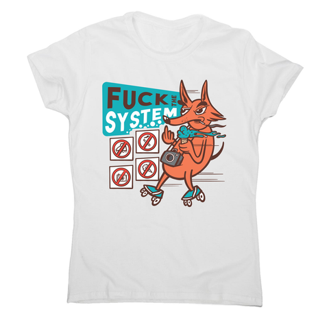 Fxck the system women's t-shirt White
