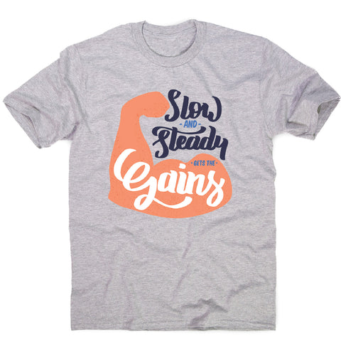 Get the gains gym - men's funny premium t-shirt - Graphic Gear
