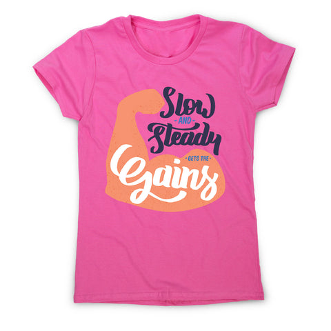 Get the gains gym - women's funny premium t-shirt - Graphic Gear