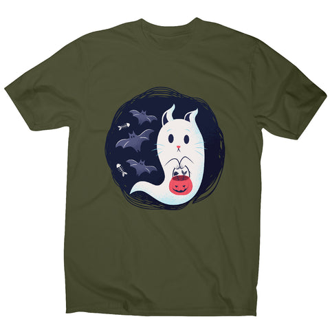 Ghost cat - men's funny premium t-shirt - Graphic Gear