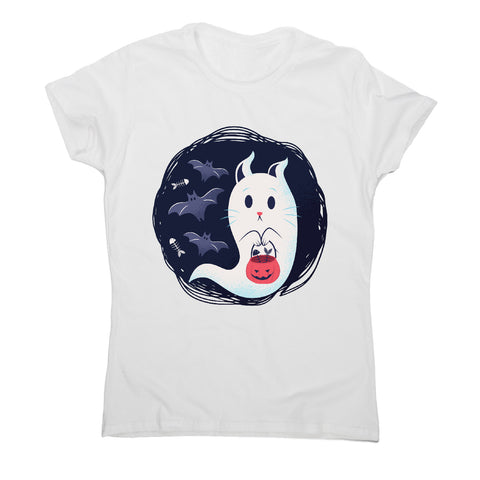 Ghost cat - women's funny premium t-shirt - Graphic Gear