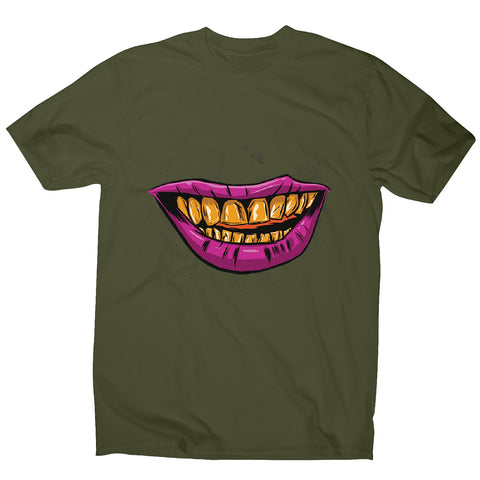Golden smile - men's funny illustrations t-shirt - Graphic Gear