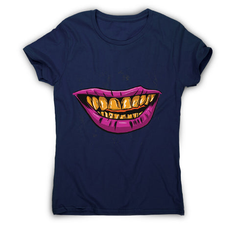 Golden smile - women's funny illustrations t-shirt - Graphic Gear
