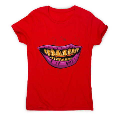 Golden smile - women's funny illustrations t-shirt - Graphic Gear