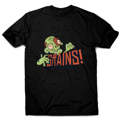 Grains vegan zombie - men's funny premium t-shirt - Graphic Gear