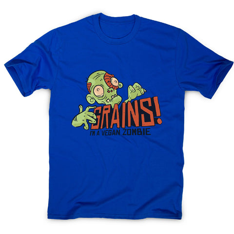 Grains vegan zombie - men's funny premium t-shirt - Graphic Gear
