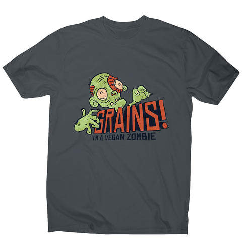 Grains vegan zombie - men's funny premium t-shirt - Graphic Gear