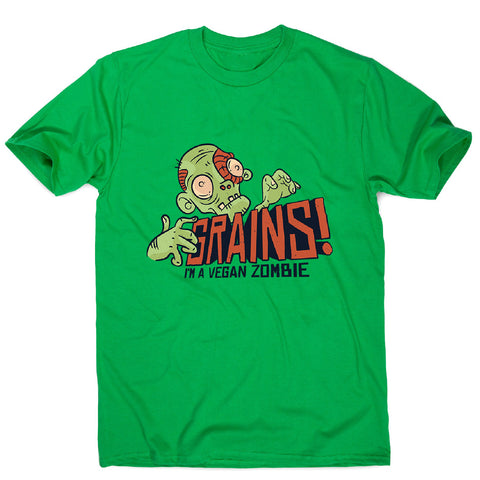Grains vegan zombie - men's funny premium t-shirt - Graphic Gear