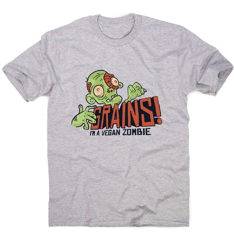 Grains vegan zombie - men's funny premium t-shirt - Graphic Gear