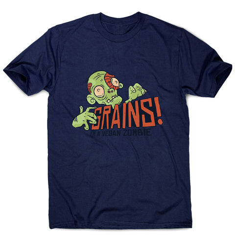 Grains vegan zombie - men's funny premium t-shirt - Graphic Gear