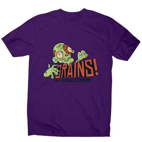 Grains vegan zombie - men's funny premium t-shirt - Graphic Gear