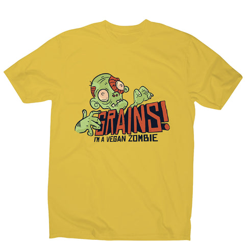 Grains vegan zombie - men's funny premium t-shirt - Graphic Gear