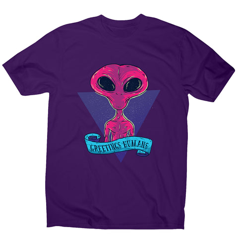Greetings humans - men's funny premium t-shirt - Graphic Gear