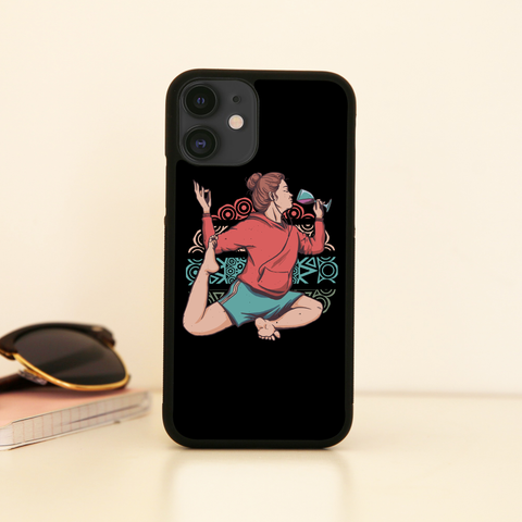 Girl in yoga wine pose iPhone case iPhone 11 Pro