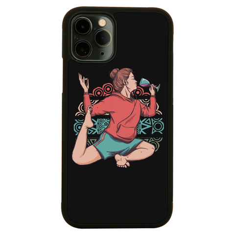 Girl in yoga wine pose iPhone case iPhone 11 Pro Max