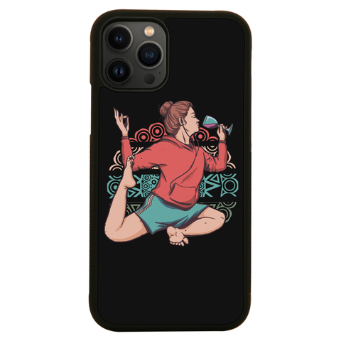 Girl in yoga wine pose iPhone case iPhone 13 Pro Max