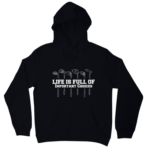 Golfing quote hoodie Black