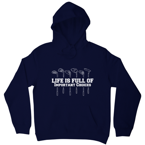 Golfing quote hoodie Navy