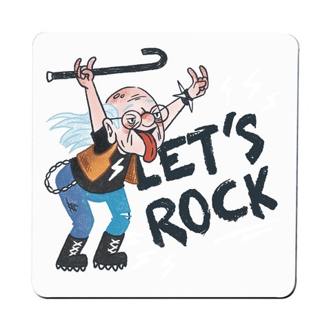 Grandfather rock and roll coaster drink mat Set of 1