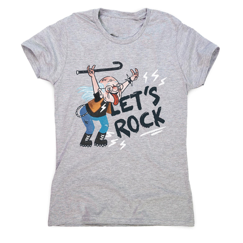 Grandfather rock and roll women's t-shirt Grey