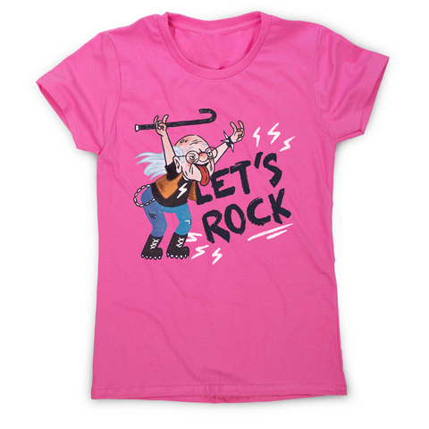Grandfather rock and roll women's t-shirt Pink