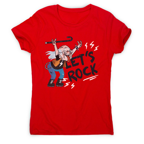 Grandfather rock and roll women's t-shirt Red