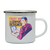 Graphic designer funny enamel camping mug White