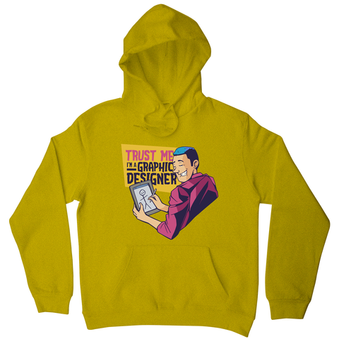 Graphic designer funny hoodie Yellow