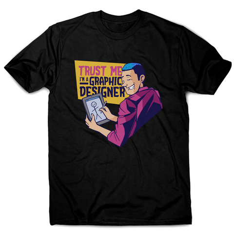Graphic designer funny men's t-shirt Black