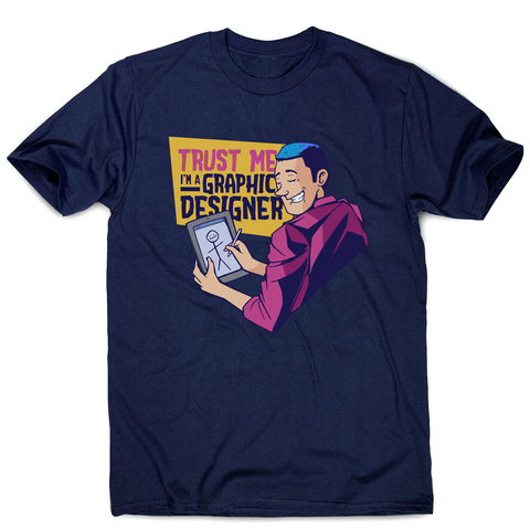 Graphic designer funny men's t-shirt Navy