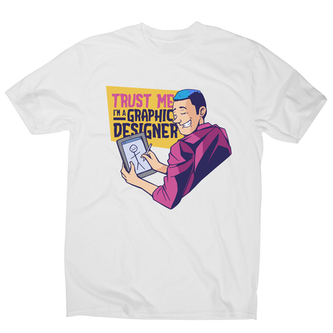 Graphic designer funny men's t-shirt White