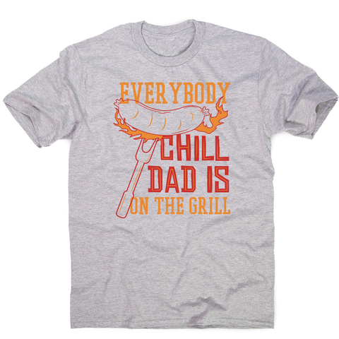 Grill dad men's t-shirt Grey