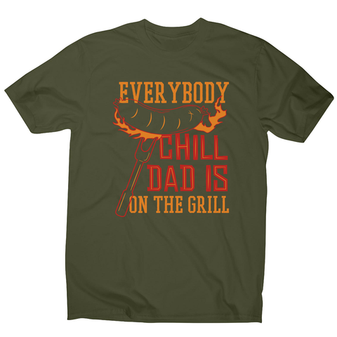 Grill dad men's t-shirt Military Green